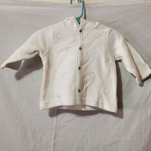Blue Bear hooded Long Sleeve top size 9 months